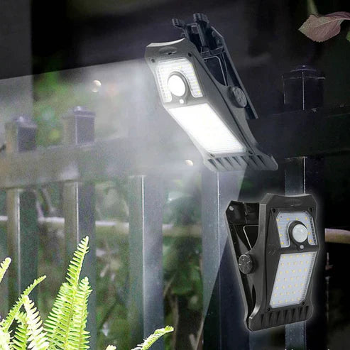 Clip Solar SunGuard™ - linterna en forma de clip para colocar en cualquier lugar recargable con panel solar y sensor de movimiento