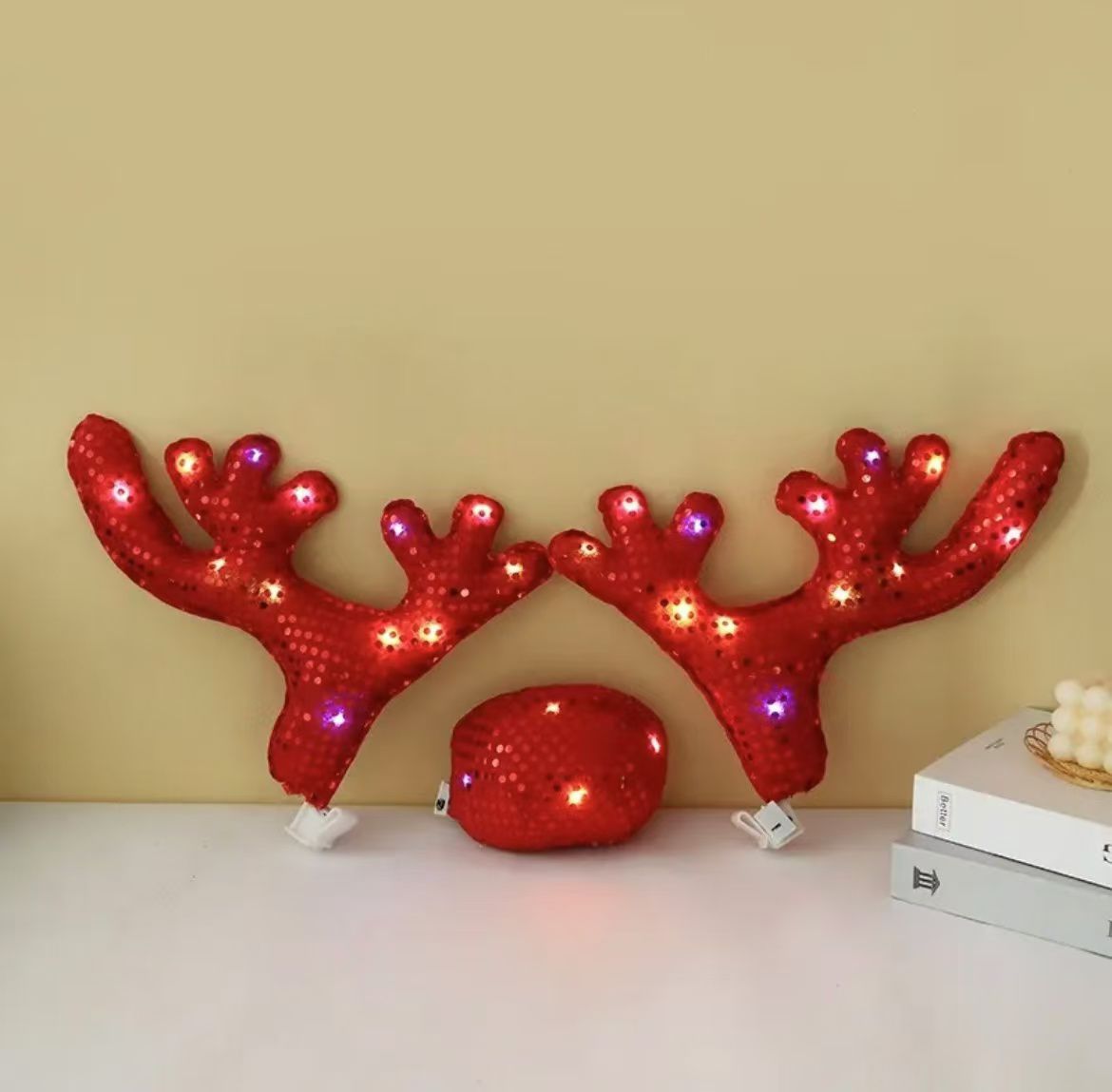 Disfraz Modelo Reno Con luces para Automóvil 🦌