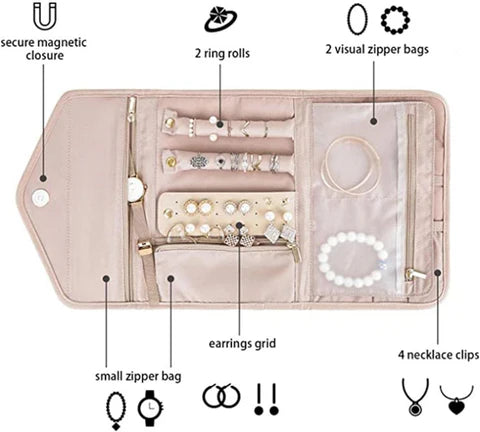 Estuche Organizador de Joyas para Viajes