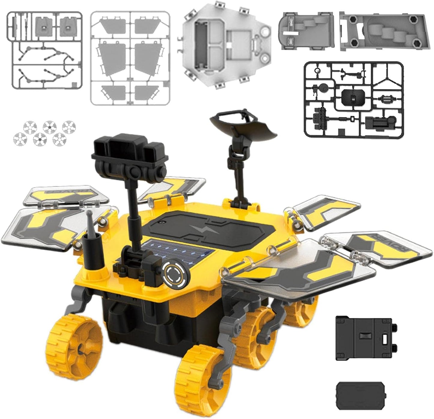 Explorador de Marte - Juguete STEM funciona con panel solar y batería (46pz)