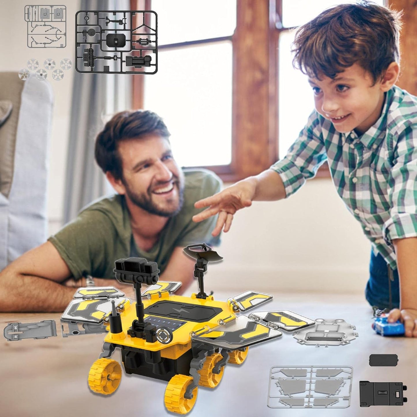 Explorador de Marte - Juguete STEM funciona con panel solar y batería (46pz)