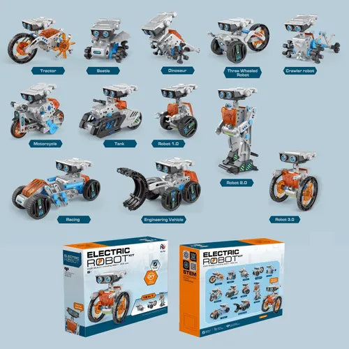 Robot Educativo 12 modelos en 1 | Juguete STEM con batería recargable
