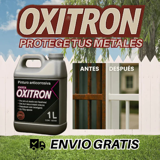 Oxitron™ Pintura protectora para metales anti corrosión y óxido 1L (Color Gris)