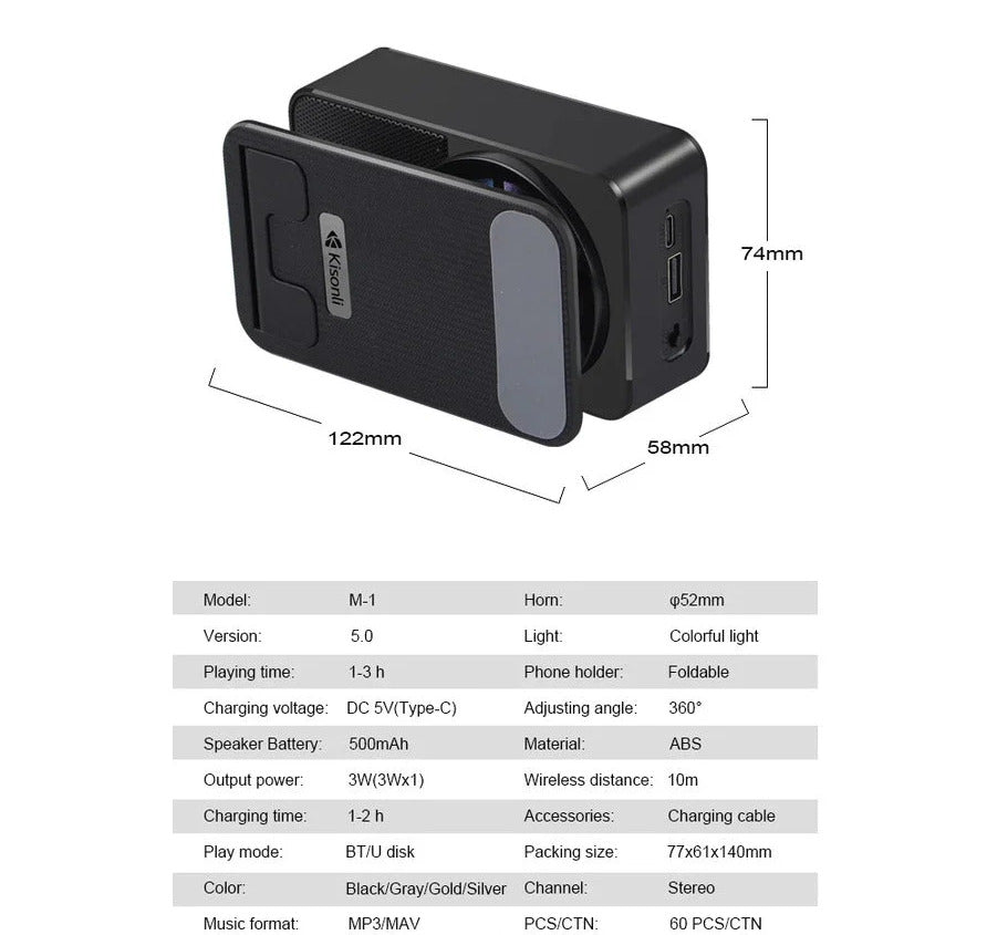 Soporte para Celular con Parlante - HolderPro™