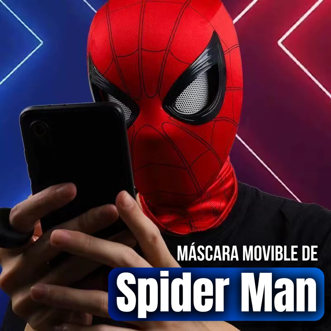 Máscara de Spiderman con movimiento de ojos 🕷️