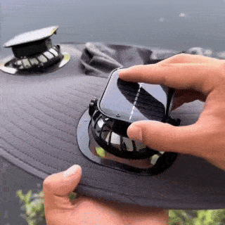 🧢 Sombrero con Doble Ventilador Solar – Protección y Frescura al Aire Libre