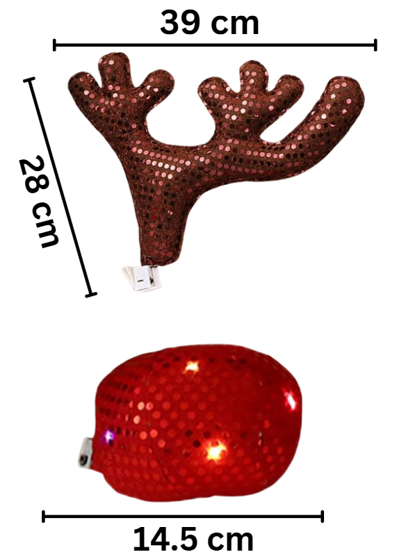 Disfraz Modelo Reno Con luces para Automóvil 🦌