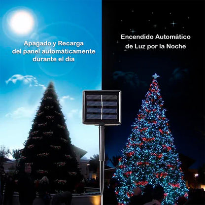 Luces Navideñas con Panel Solar 25metros (multicolor)