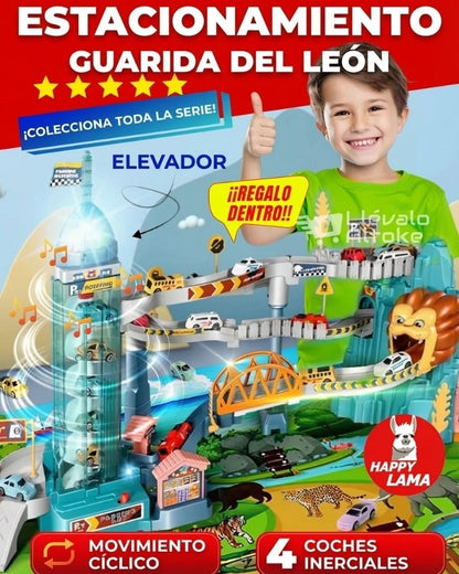 Montaña del León Pista de carros interactiva