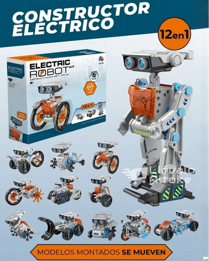 Robot Educativo 12 modelos en 1 | Juguete STEM con batería recargable