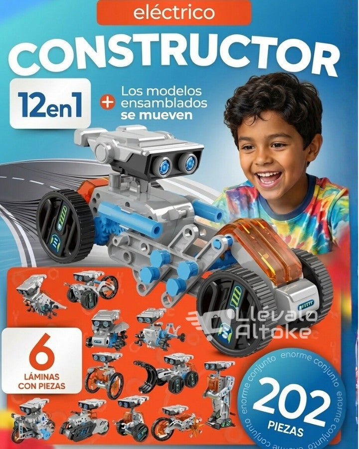 Robot Educativo 12 modelos en 1 | Juguete STEM con batería recargable
