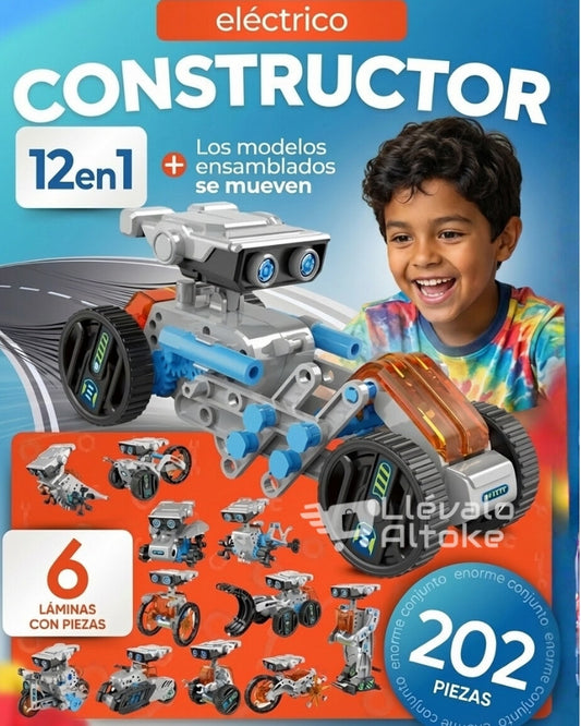 Robot Educativo 12 modelos en 1 | Juguete STEM con batería recargable