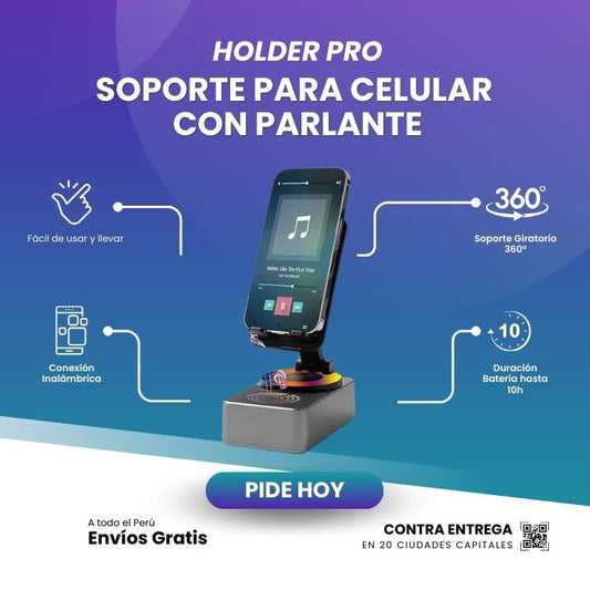 Soporte para Celular con Parlante - HolderPro™
