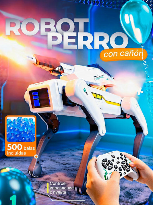 Perro Robot Con Cañón de Hidrogel y Control Remoto- RobotDog™