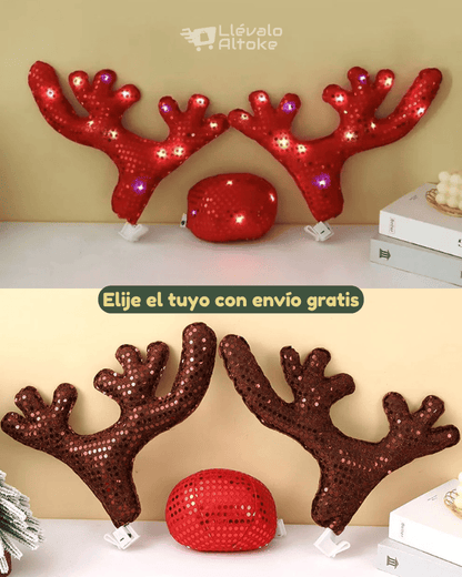 Disfraz de Reno Con luces para Automóvil 🦌