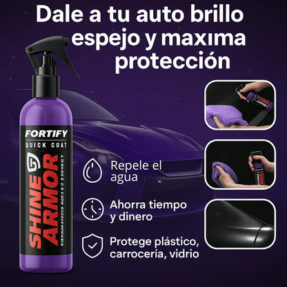 SHINE ARMOR SPRAY PARA AUTO RENUEVA, DA BRILLO Y REPELE EL AGUA 120ml