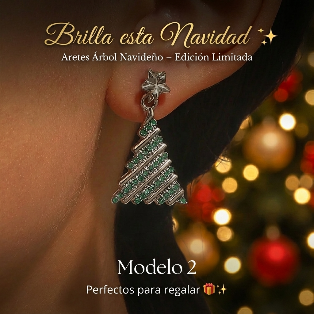 Aretes Árbol Navideño2 - Detalle Chic para Tus Fiestas de Edición Limitada ✨