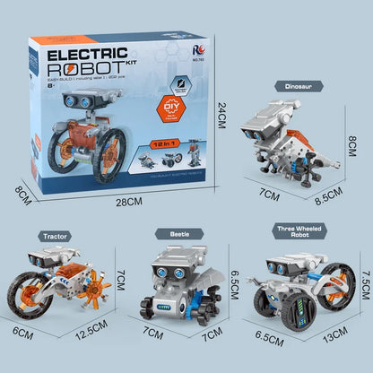 Robot Educativo 12 modelos en 1 | Juguete STEM con batería recargable