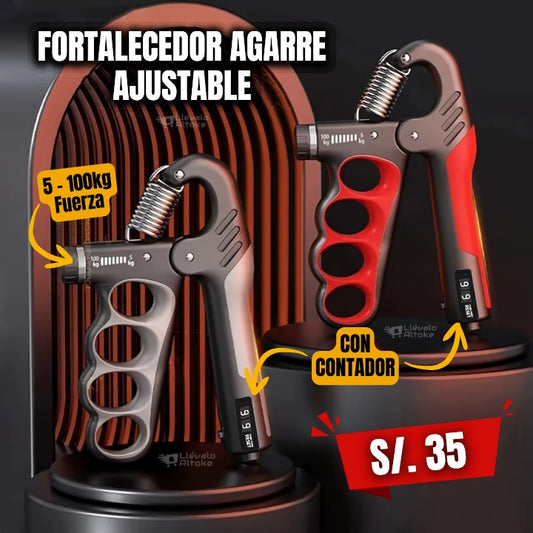 Mancuerna Ajustable para entrenar fuerza en las manos con contador