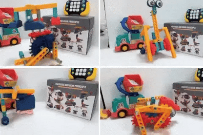 Robot STEM de bloques creativos con engranaje eléctrico 35 en 1