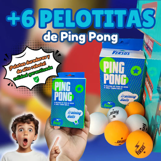 6 Pelotas de Entrenamiento Ping Pong