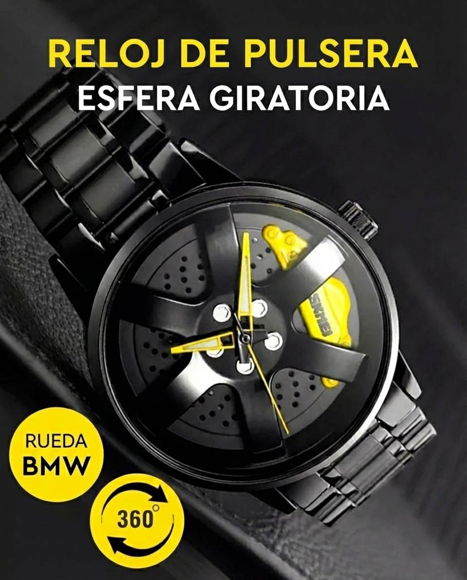 Reloj con Rin Giratorio Estilo Deportivo y Elegante SpinRacing™
