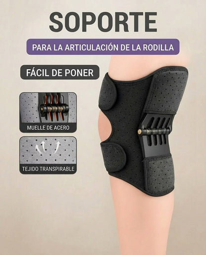Soporte para rodillas reforzadas con resorte trasero para máximo alivio y movilidad segura (01 par)