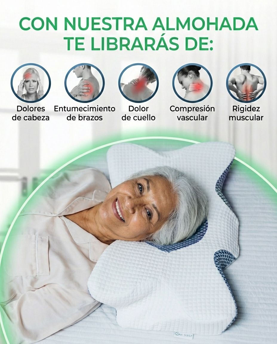 Almohada Ergonómica Somnia 3D™ El Secreto del Sueño Profundo