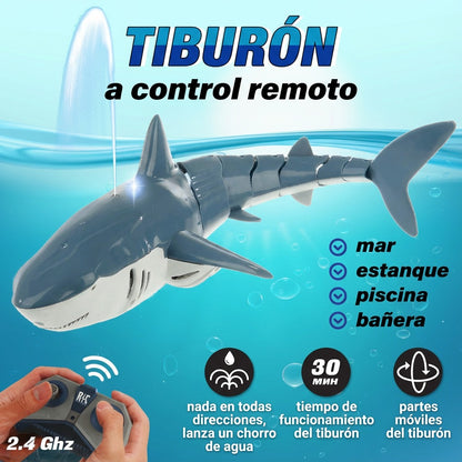 Tiburón Acuático Juguete a Control Remoto 🦈